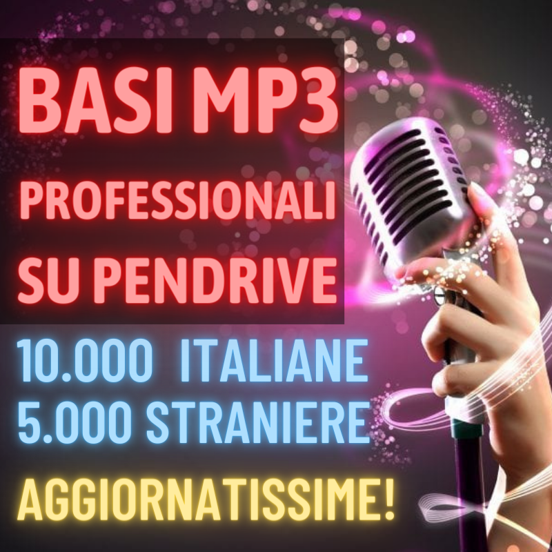 Oltre 15.000 Basi MP3 per karaoke su pendrive usb da 128 gb direttamente a casa tua!